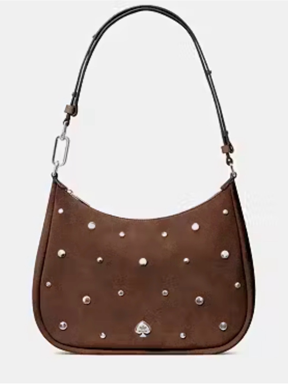 kate spade Kayla  Brown Studded Suede Hobo/Shoulder Bag